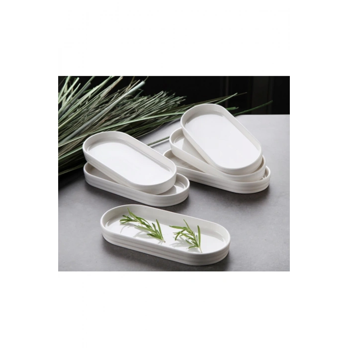heyf Beyaz Tekli Oval Tabak 20x12x2,4 CM 1Adet