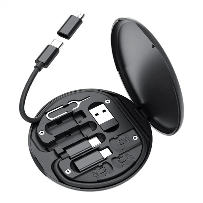 heyf HEYF® 60w Destekli Kablo Kutusu Seyahat Kablo Seti 5i 1 arada USB Type-C Şarj Kablosu Seti