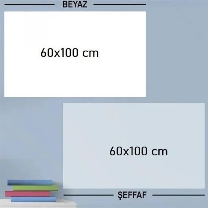 heyf HEYF® Ders Çalışma Yazı Tahtası Manyetik Duvar Stickerı 100x60 cm