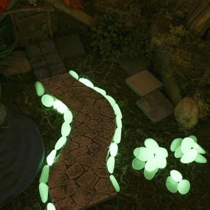 heyf HEYF® Gece Karanlıkta Işık Vererek Parlayan Dekoratif Çakıl Taşları