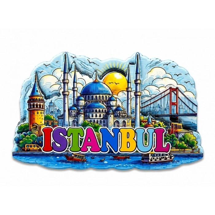 HEYF İstanbul Temalı Silikon Buzdolapı Süsü Magnet Alk5374
