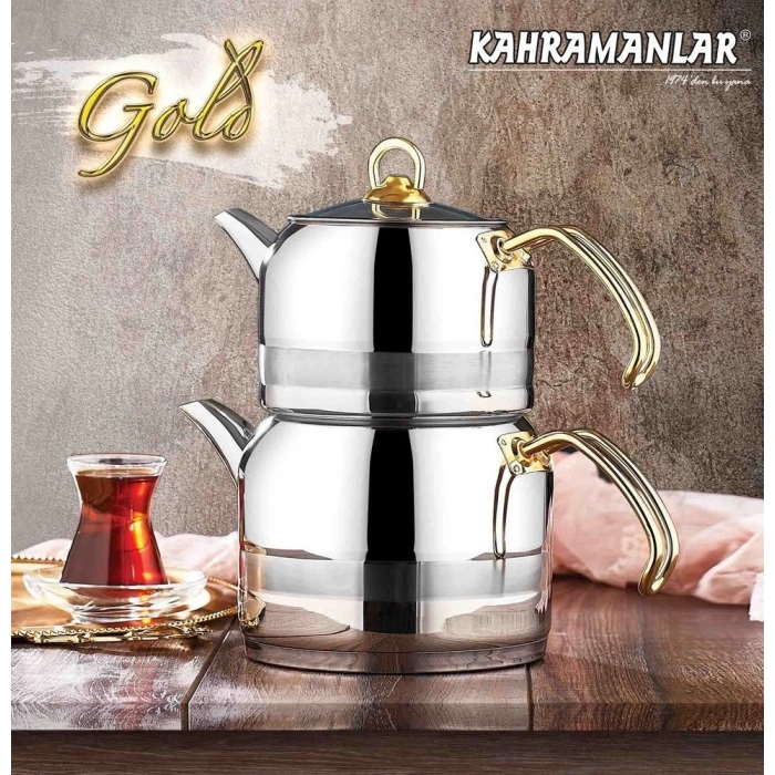 heyf Kahramanlar Enza Ortaboy Gold Çaydanlık 1018G