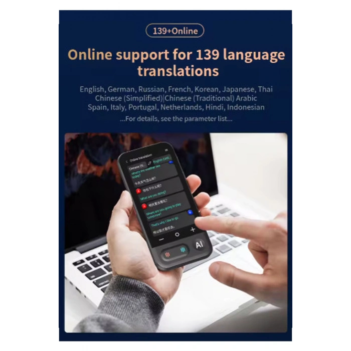 HEYF Kameralı 140 Dilde Wifi Özellikli Translator Elektronik Çeviri Cihazı Türkçe Menü