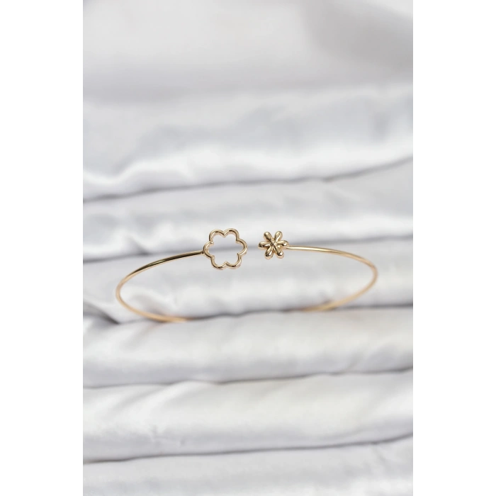 HEYF Lotus Model Gold Renk Bileklik