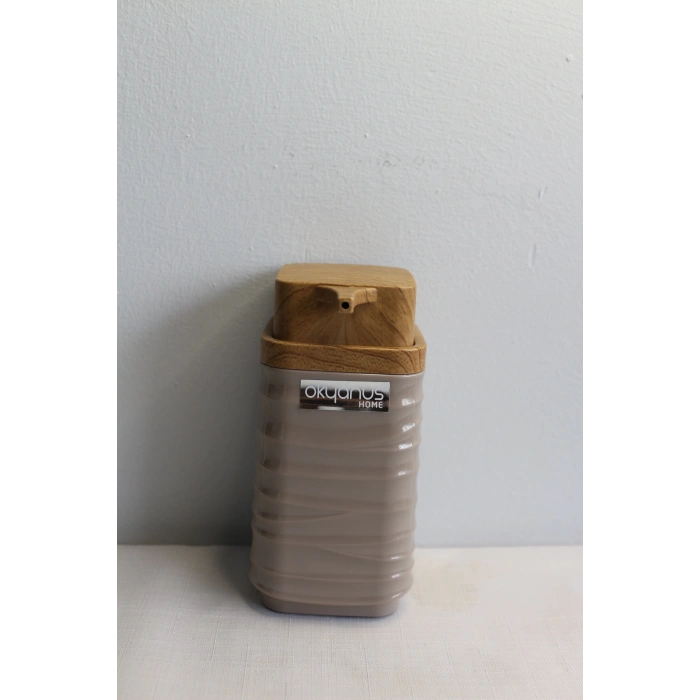 heyf Luna Kare Sıvı Sabunluk Ahşap