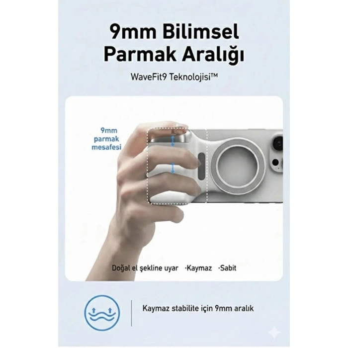 HEYF Magsafe Selfie Çubuğu Kamera Kolu Profesyonel Çekim Zoom