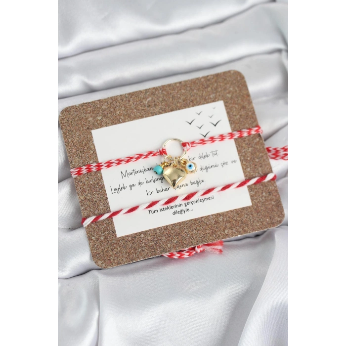 HEYF Marteniçka Bileklik 2li Kalp ve Nazalı Model