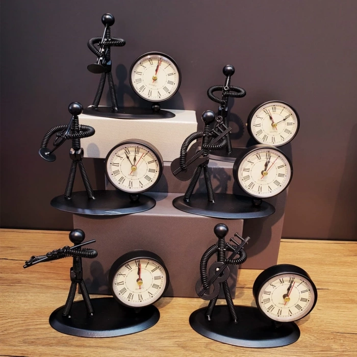 HEYF Metal Adam Masaüstü Saat