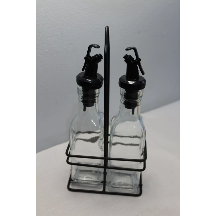 heyf Metal Standlı 2li Cam Yağlık Sirkelik