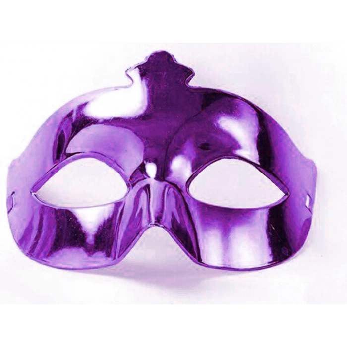 HEYF Mor Renk Kostüm Partisi Ekstra Parlak Balo Maskesi 15x10 Cm