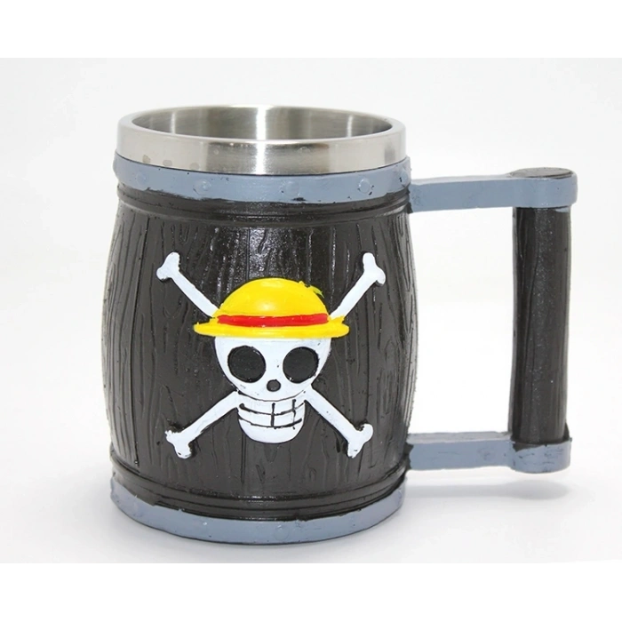 HEYF One Piece Temalı 3d Kabartmalı Çelik Kupa Bardak Alk4483