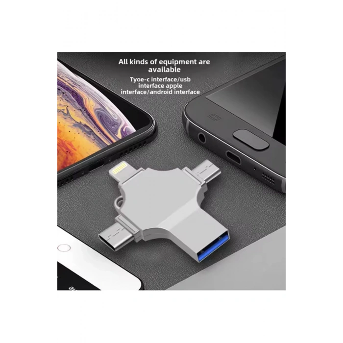 HEYF Otg 4in1 Cep Telefonu Çok Fonksiyonlu Usb Flash Bellek 128 Gb Type-c, Micro Sd Ve Kart Okuyucu