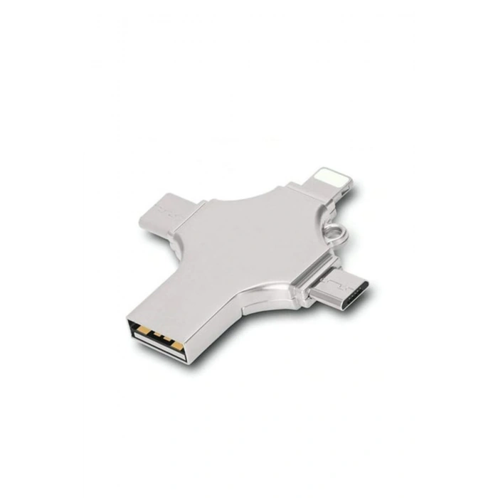 HEYF Otg 4in1 Cep Telefonu Çok Fonksiyonlu Usb Flash Bellek 64 Gb Type-c, Micro Sd Ve Kart Okuyucu