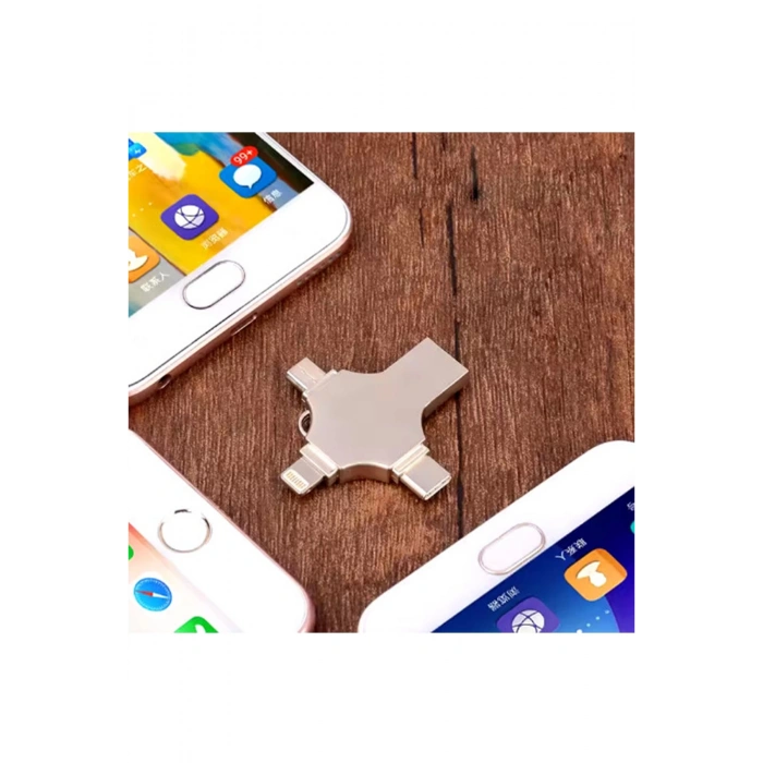 HEYF Otg 4in1 Cep Telefonu Çok Fonksiyonlu Usb Flash Bellek 64 Gb Type-c, Micro Sd Ve Kart Okuyucu