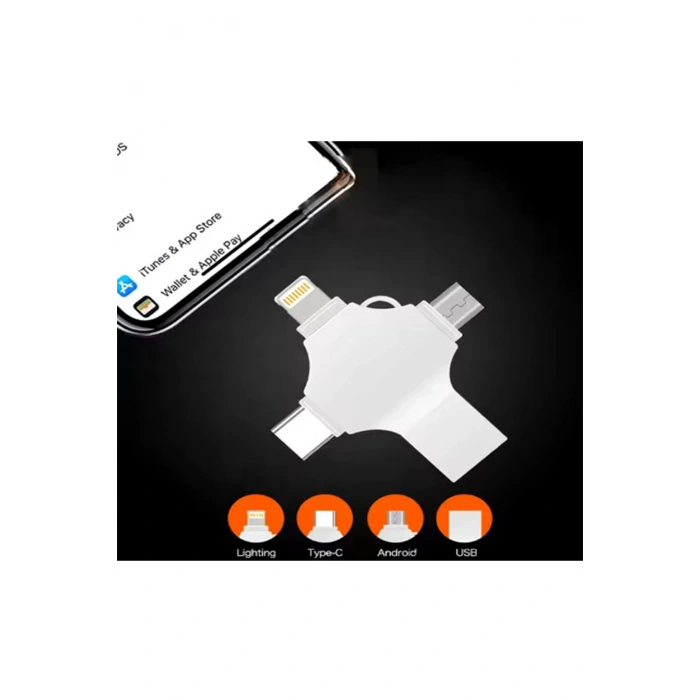 HEYF Otg 4in1 Cep Telefonu Çok Fonksiyonlu Usb Flash Bellek 64 Gb Type-c, Micro Sd Ve Kart Okuyucu