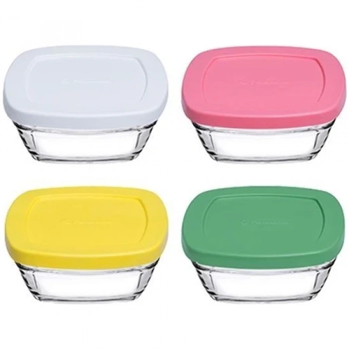 heyf Paşabahçe 96840 Pudding Saklama Kabı Renkli 4lü 310 cc