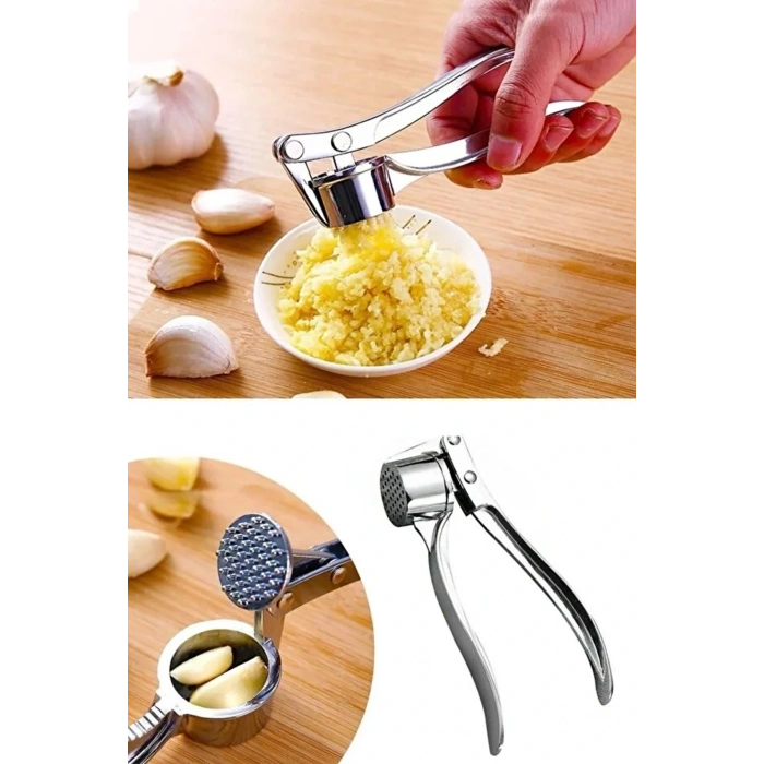 heyf Paslanmaz AA Kalite Çelik Sarımsak Ezeceği Sarımsak Presi Hazneli Maunel Ezici