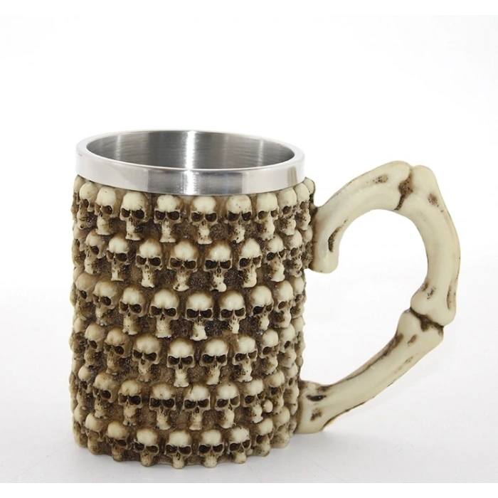 HEYF Paslanmaz Çelik Kurukafa Kupa Bardak Alk2595