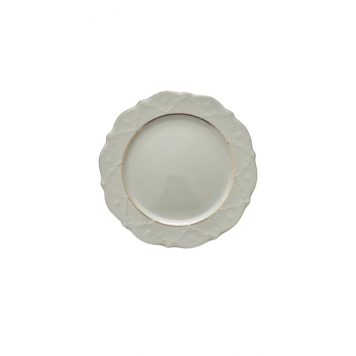 heyf Porland Altın Yaldız 24 Cm Düz Tabak 6lı