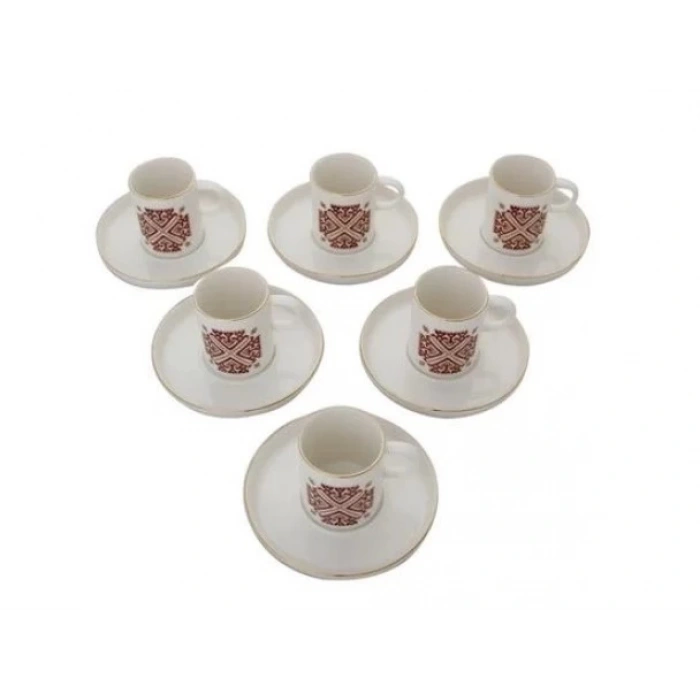 heyf Porland Arabesque Desen6 6 Kişilik Kahve Takımı 85cc