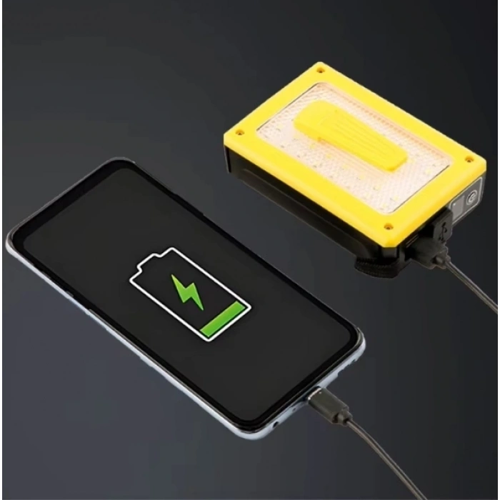 HEYF Pro F-3003 Alüminyum Pm10-tg Led Type-c Powerbank Ve Solar Şarjlı Kamp Kafa Feneri