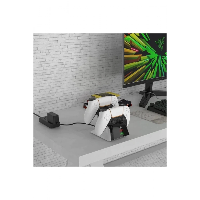 HEYF Ps5 Dualsense /ps5 Slim/ps5 Pro Gamepad Hızlı Şarj İstasyonu Çift Kol Şarj Ünitesi