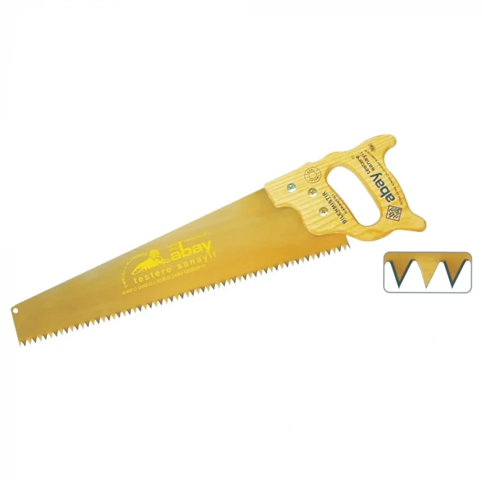 HEYF Sarı Çelik Pala Testere 50 Cm - Ahşap Sap