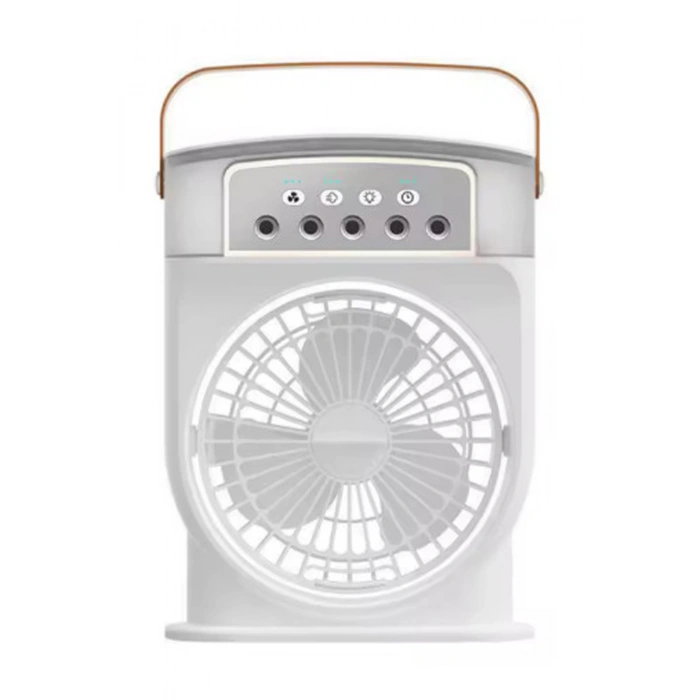 HEYF Şarjlı 600 Ml Su Hazneli Taşınabilir Masaüstü Vanilatör  Güçlü Fan Ve 2000 Mah Pil Beyaz
