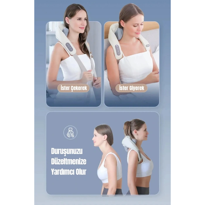 HEYF Şarjlı Ovmalı Isıtmalı Masaj Aleti Insan Eli Yoğurma Hissi