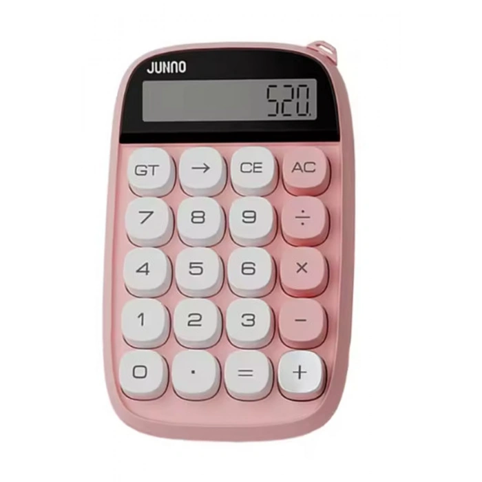 HEYF Sevimli Kare Tuşlu 10 Haneli Ldc Ekran Hesap Makinası Pembe