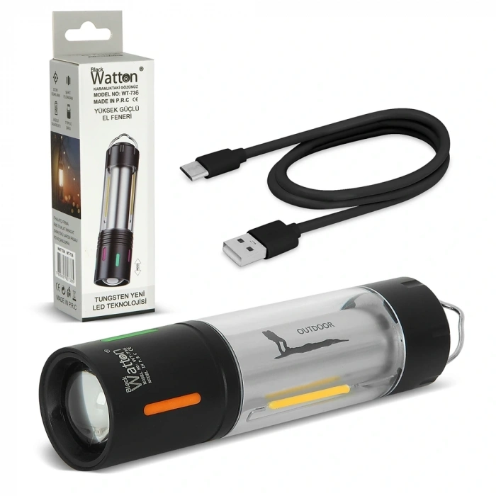 HEYF Tg Led Şarjlı Kamp Lambası Ortam Odak Aydınlatma  Wt-736