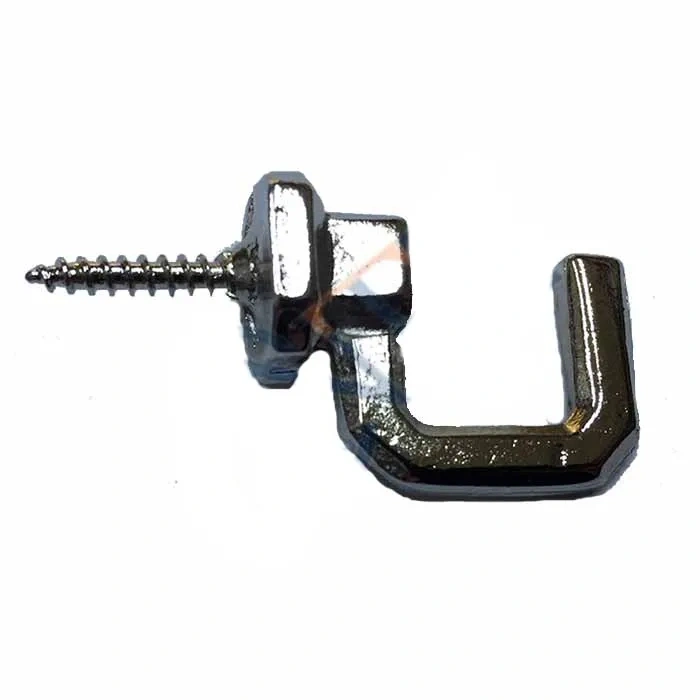 HEYF Vidalı Kanca, Askı Büyük - 15x23mm, Nikel - 1 Adet