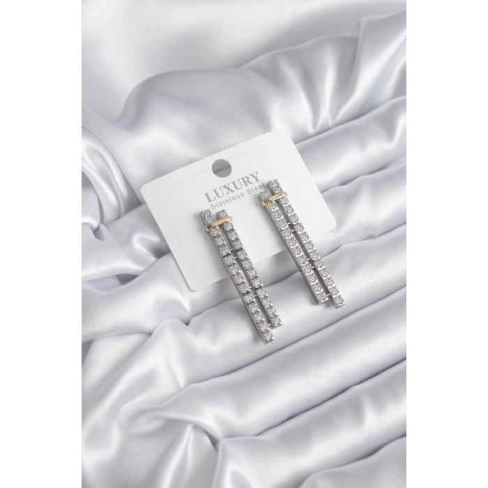 HEYF VIP Seri Zirkon Taşlı Su Yolu Kadın Küpe