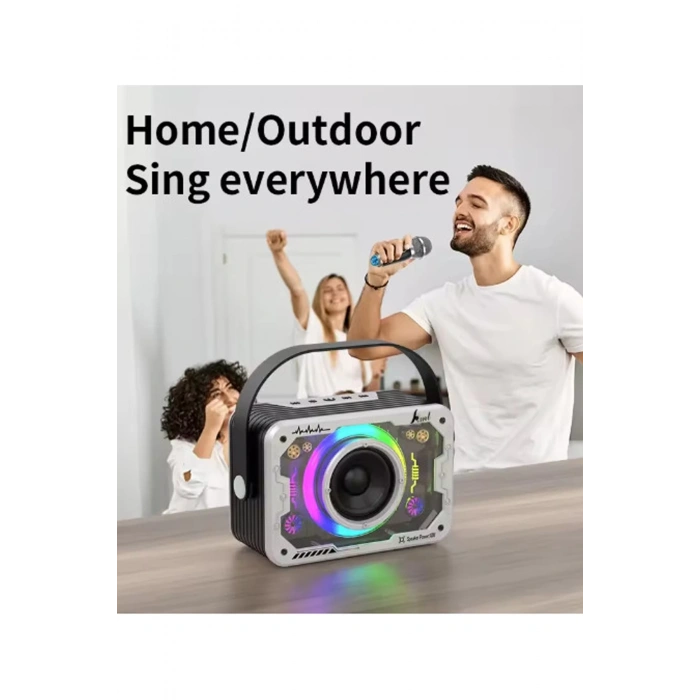 HEYF Vtn-82 Taşınabilir Kablosuz Işıklı Bluetooth Hoparlör Ses Değiştirme Özellikli