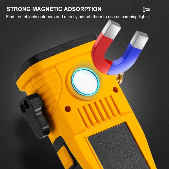 HEYF Wison Ws-1414 Cam Kıracaklı Dijital Göstergeli Mıknatıslı Şarjlı Acil Durum Tamirci Feneri