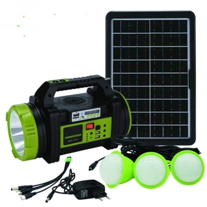 HEYF Wıson Ws-5683 Şarjlı 30w Solar Şarjlı Ev Aydınlatma Seti Radyo Ve Fan Powebank