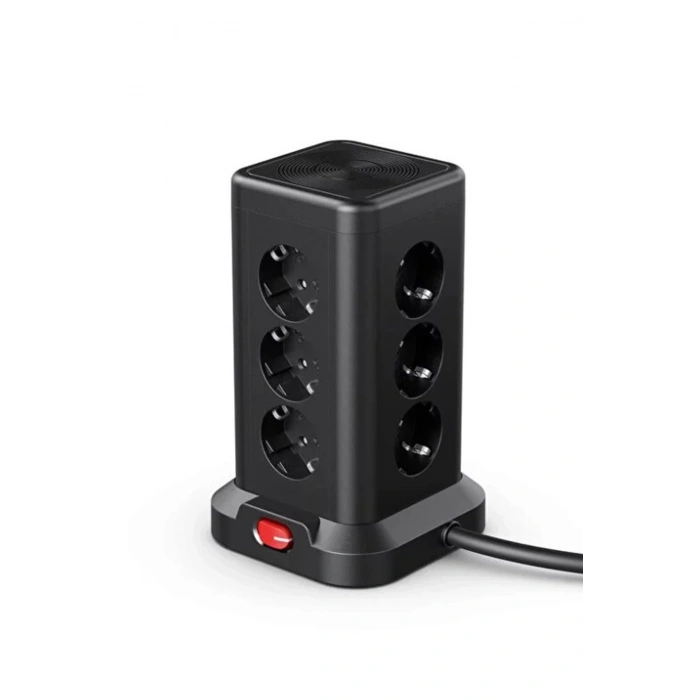 HEYF Wp711 Akım Korumalı Priz Kablosuz Şarj İstasyonu 11x Soket 3x Usb 1xtype-c Kablolu Grup Priz