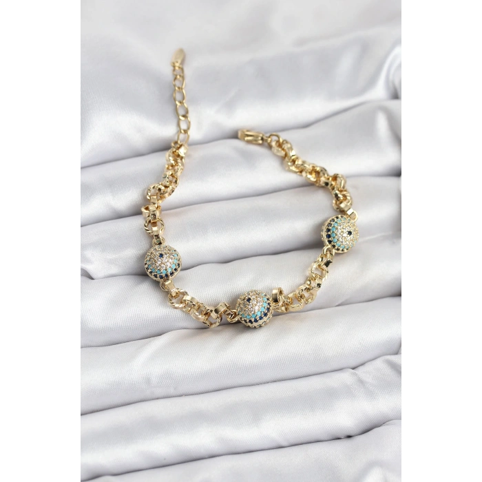 HEYF Xuping VIP Nazarlı Gold Renk Bileklik