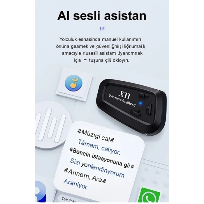 HEYF Y11 Bluetooth Kulaklık Mikrofonlu Motosiklet Kulaklığı İntercom Bt 5.3