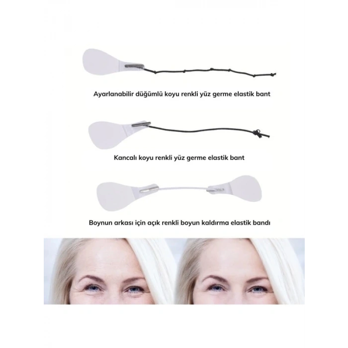 HEYF Yüz Kaş Göz Boyun Gerdirme Bantları Ve Lastikleri (40 Adet)