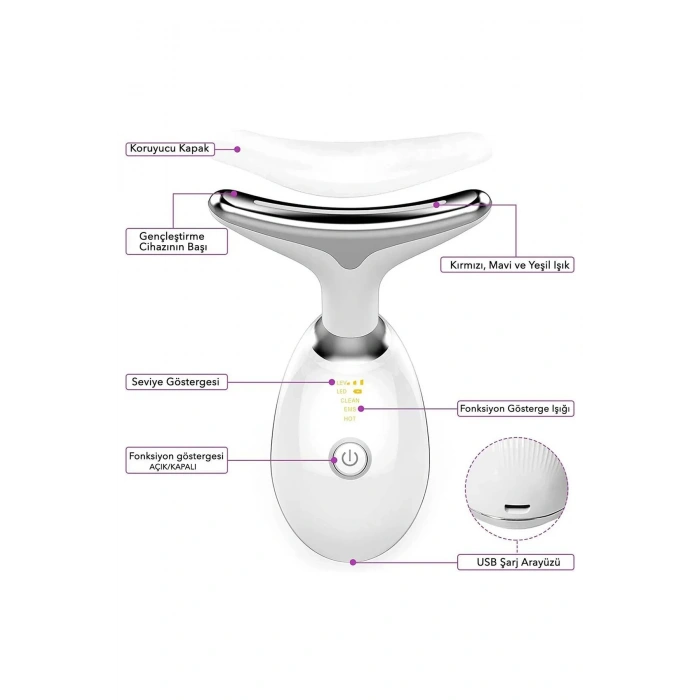 HEYF Yüz Ve Boyun Kırşıklık Giderici Ems Güzellik Cihazı ( Gıdık,sarkma,kırışıklık)