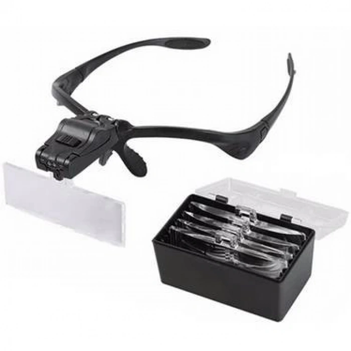 HEYF Işıklı Gözlük Büyüteç  5 Farklı Lens 9892b