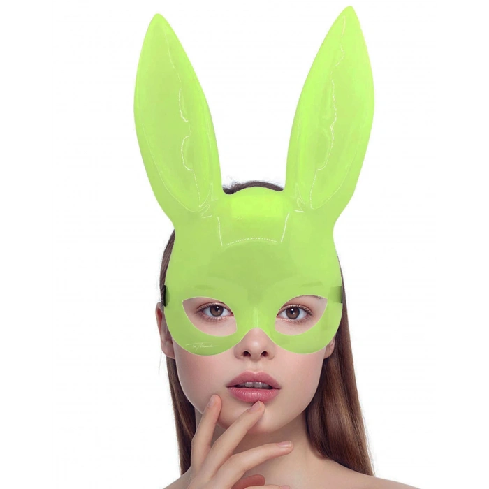 HEYF Karanlıkta Parlayan Fosforlu Tavşan Maskesi – Glow Bunny Masquerade Maske (32x22 Cm)