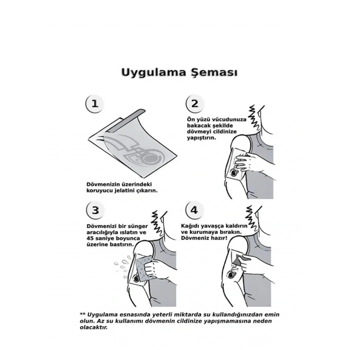Kartal Geçici Dövme Şablonu Büyük Boy