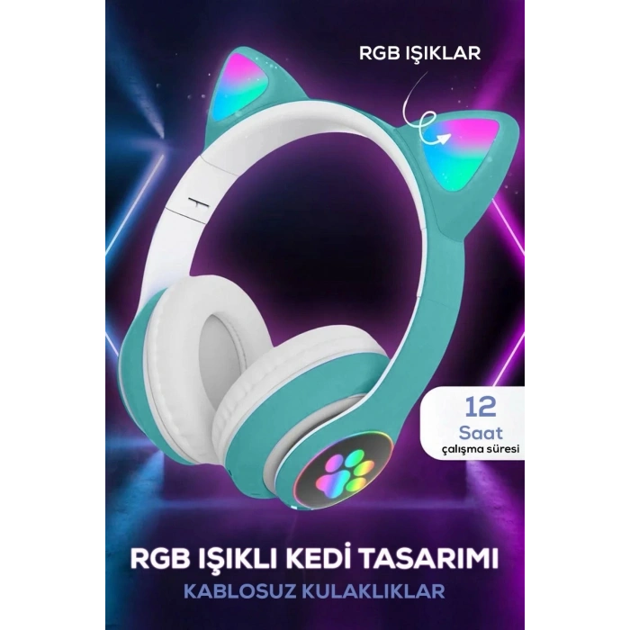 Kedi Figurlu Kulaklık