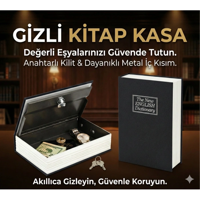 Kitap Görünümlü Gizli Kasa