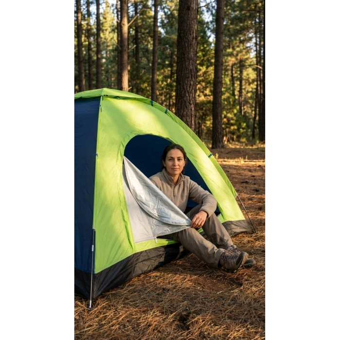 Kolay Kurulumlu Pratik Kamp Çadırı 6 Kişilik  (220x250x150)