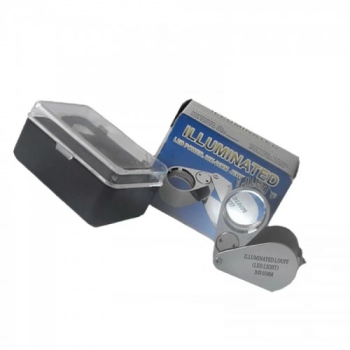 HEYF Kontrol, Için Özel Kutulu Metal Işıklı Lup 30x21