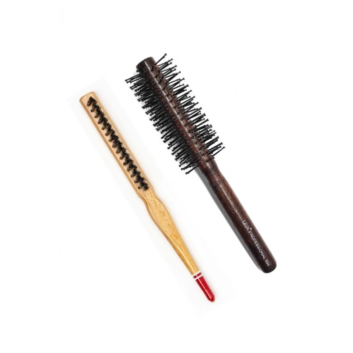 HEYF Liva 506& 690 Profesyonel Yanmaz Set Topuz Saç Fırçası-2li