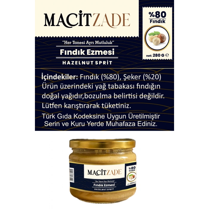 heyf Macitzade Fındık Ezmesi 280 gr